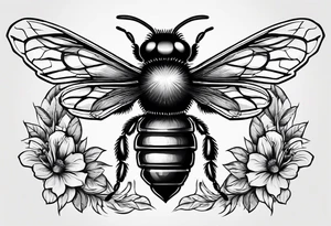 a bee inside of a emblem, like a family blazon
a bit classy and emblematic tattoo idea