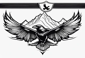 ravens in flight tattoo idea