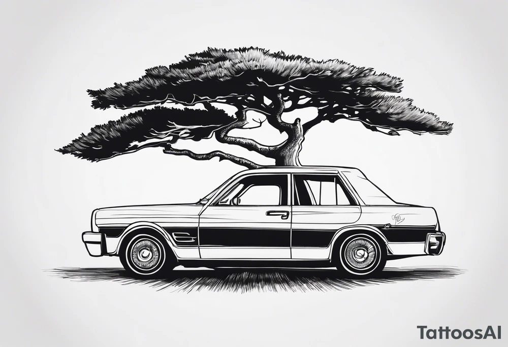 "give yourself a reason" written in the trunk of a tree tattoo idea
