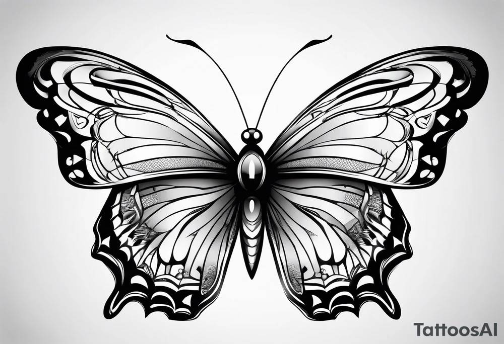 butterfly more manly tattoo idea