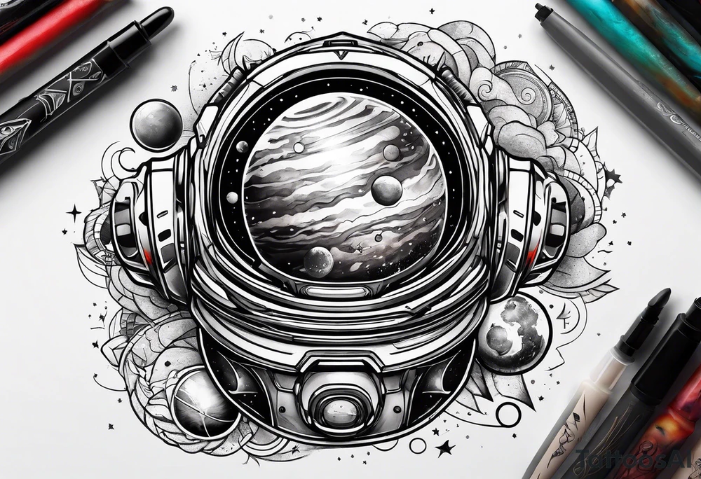 Space exploration tattoo idea