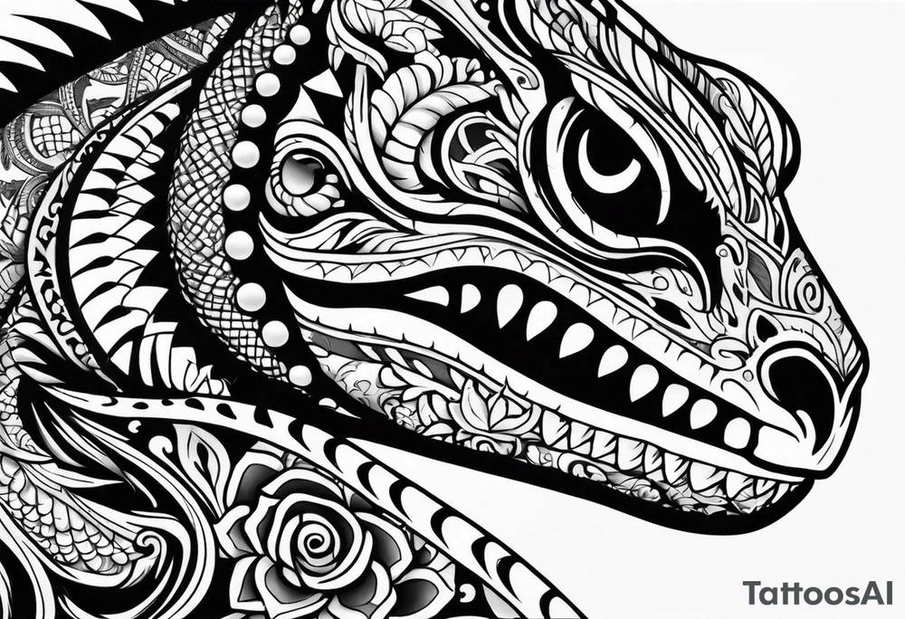 Sugar skull iguana tattoo idea