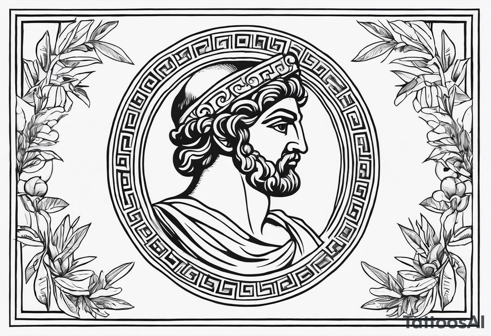 Greek, god, traditional, olive tattoo idea