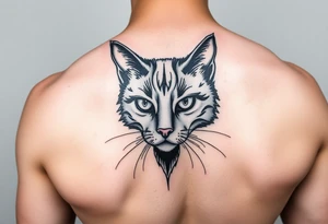 black cat tattoo idea
