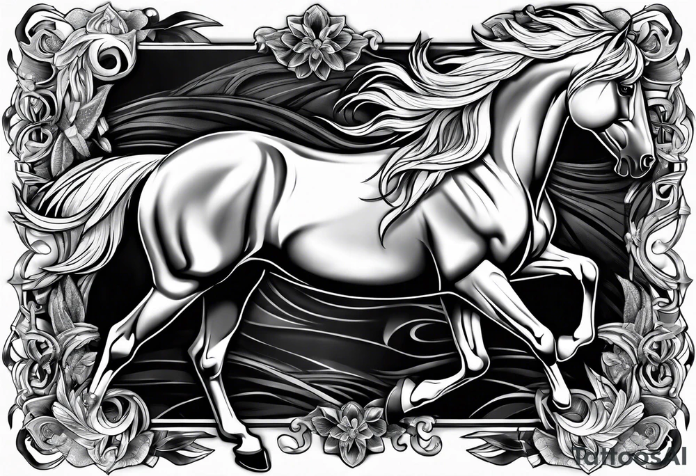 Horse sleeve tattoo idea