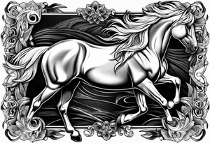 Horse sleeve tattoo idea