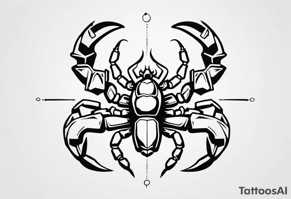 Nuts and bolts scorpion tattoo idea