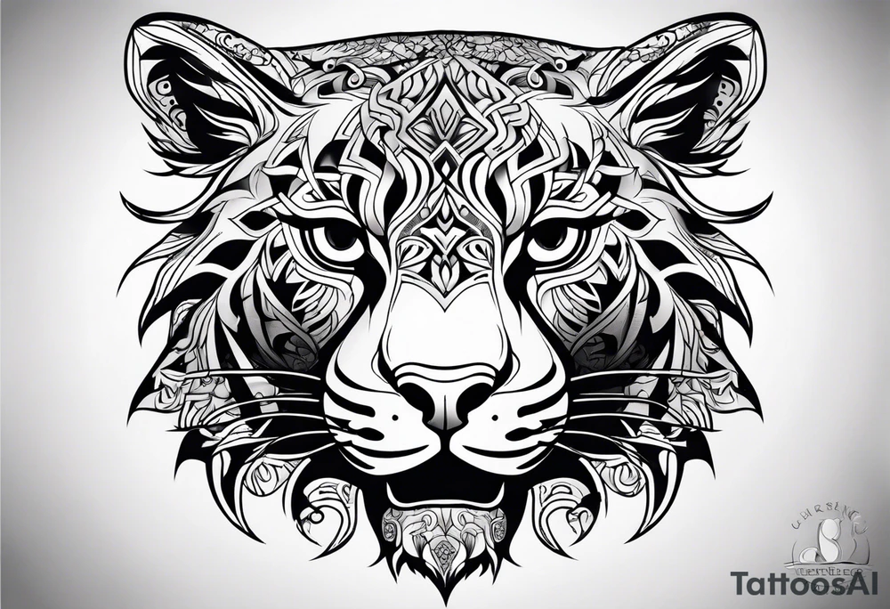 Jaguar body tattoo idea