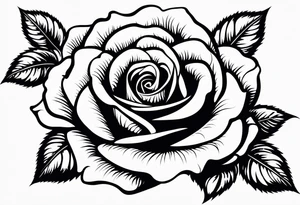 Romantic rose tattoo idea