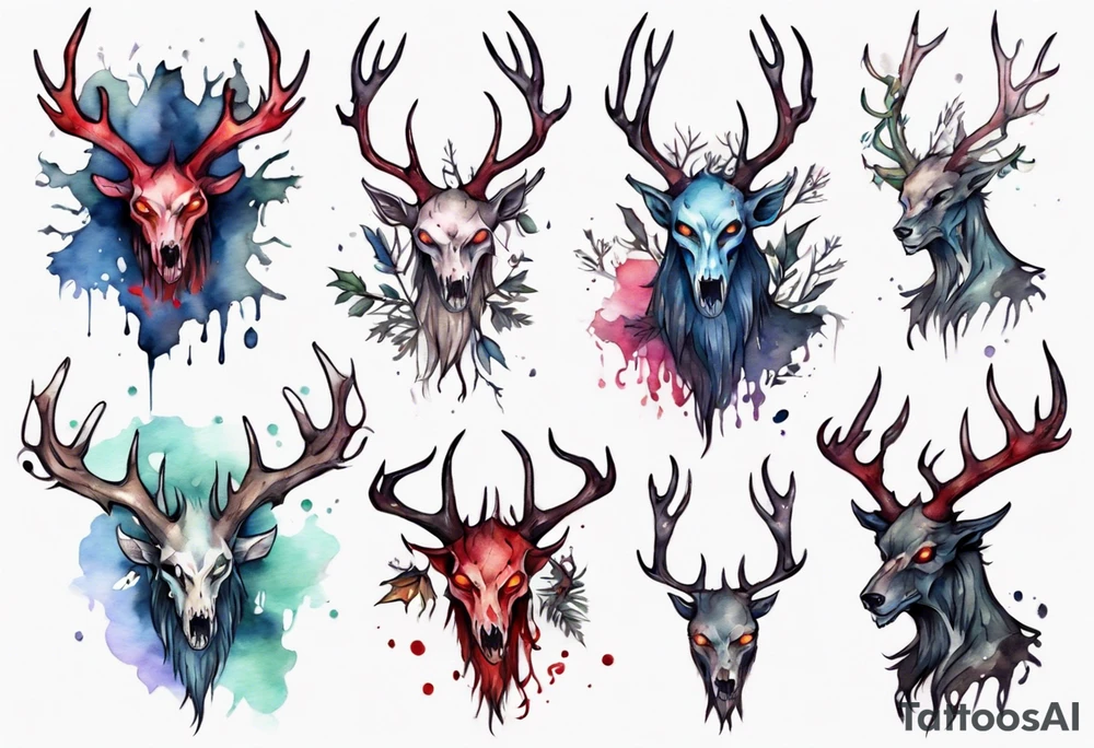 a wendigo tattoo idea