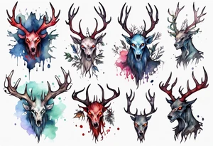 a wendigo tattoo idea