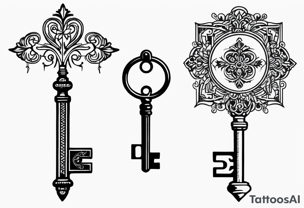 Key, dark tattoo idea
