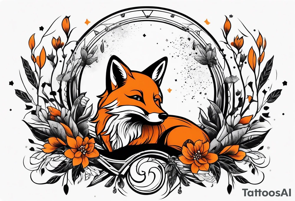 Fox falling tattoo idea