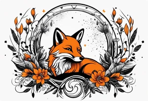 Fox falling tattoo idea