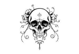 Beauty, Gothic, skull tattoo idea