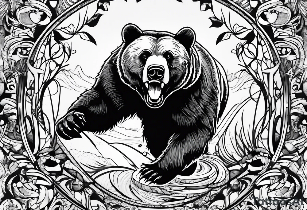 Dancing bear tattoo idea