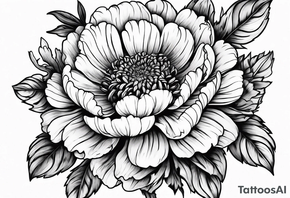A stemless marigold tattoo idea