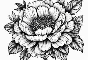 A stemless marigold tattoo idea