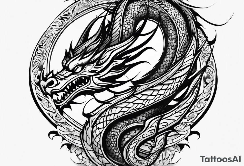 dragon , long tattoo idea