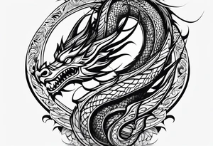 dragon , long tattoo idea