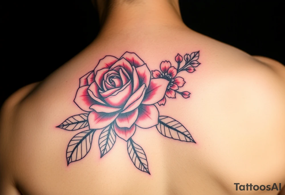 Rose and Chrysanthemum tattoo tattoo idea