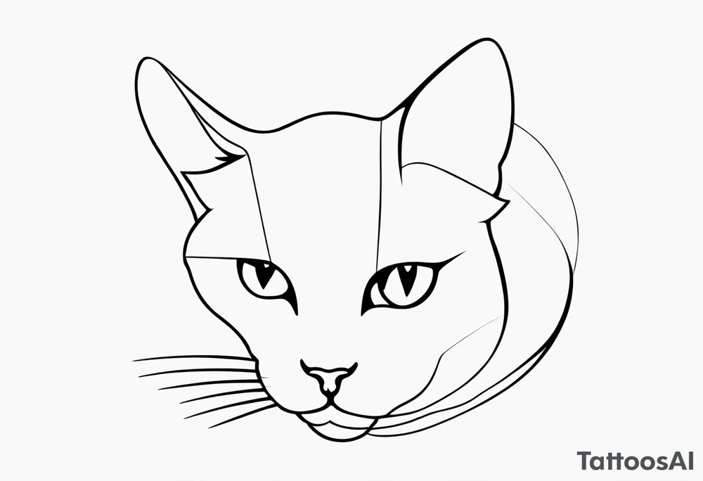 Black cat tattoo idea