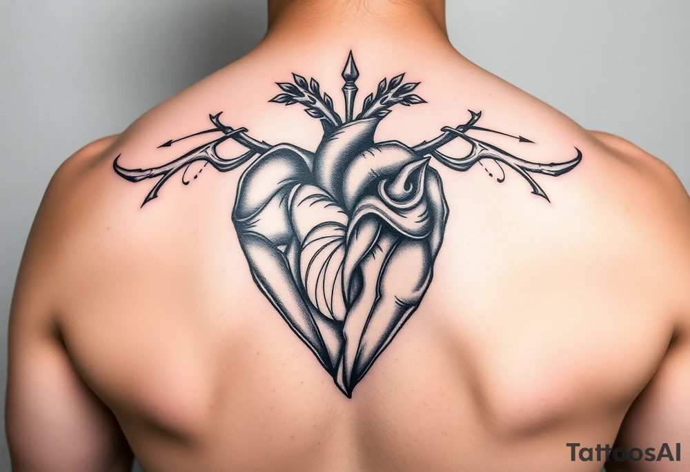 Amor realistas color corazon roto tattoo idea