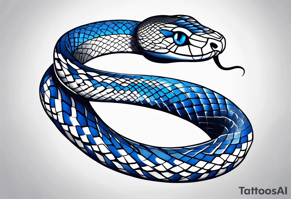 A snake with blue eyes
Swallowing it's tail tattoo idea