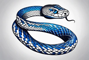 A snake with blue eyes
Swallowing it's tail tattoo idea