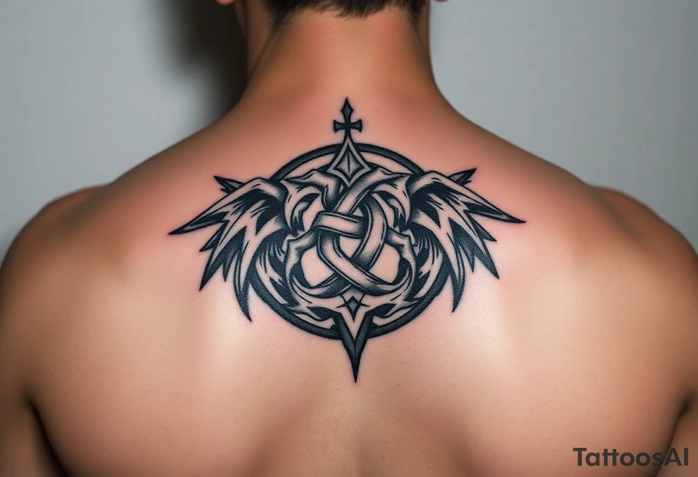 Symbol with 2 souls twisting together to form the ultimate bond tattoo idea