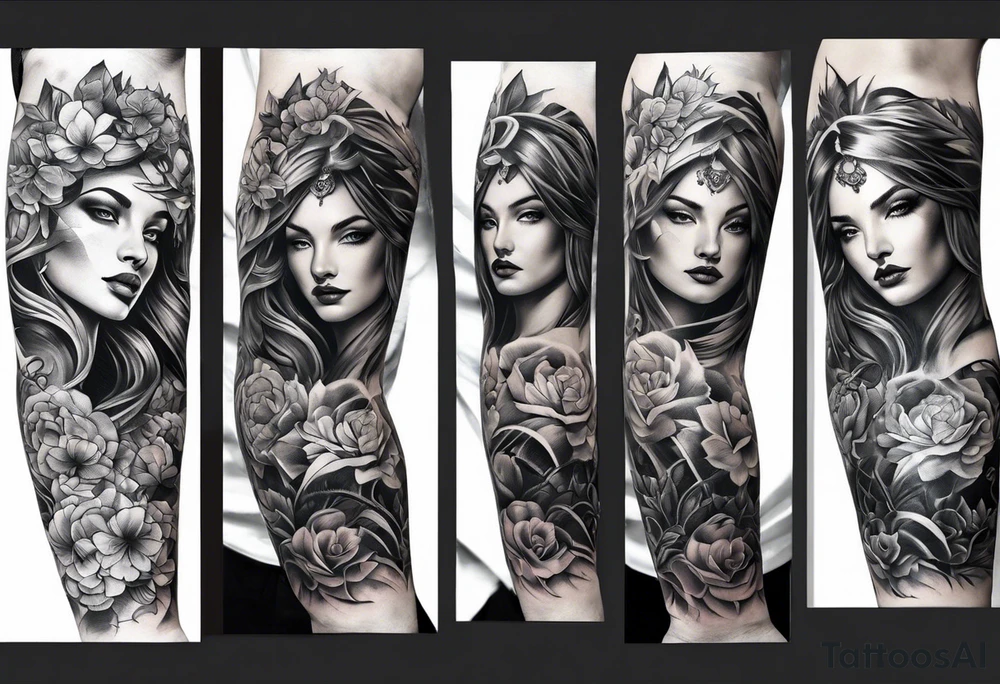 Sleeve tattoo biblical tattoo idea