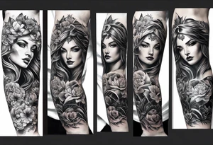 Sleeve tattoo biblical tattoo idea