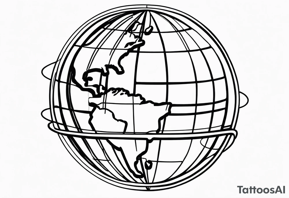 Vintage Globe tattoo idea