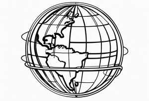 Vintage Globe tattoo idea