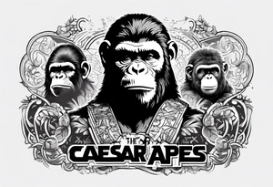 Caesar from the movie planet of the apes tattoo idea