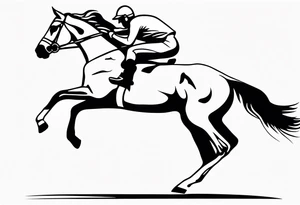 horse race tattoo idea