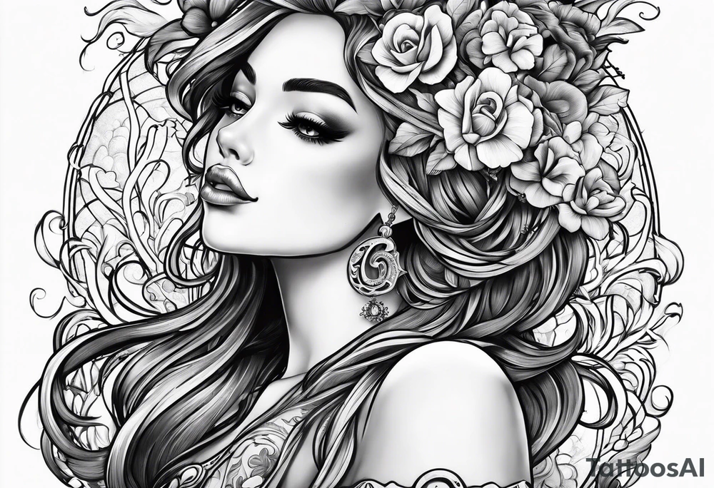 corazon con mar tattoo idea