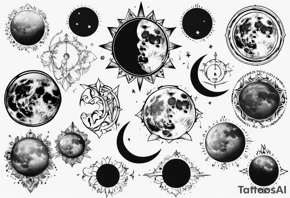 moon phases tattoo idea