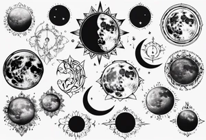 moon phases tattoo idea