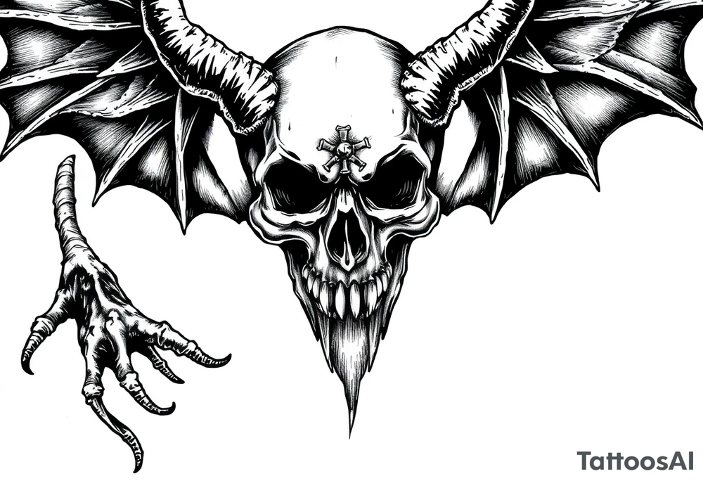 Black plague tattoo idea