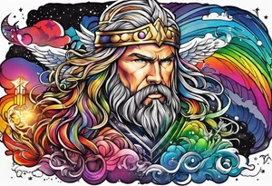 Rainbow and thor tattoo idea