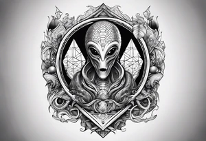 alien alphabet tattoo idea