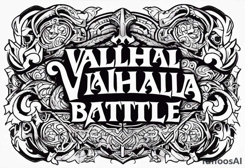 Valhalla battle tattoo idea