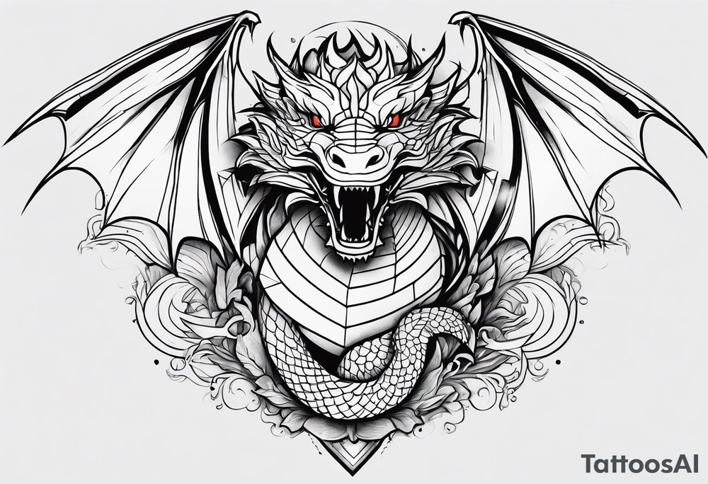 roaring dragons tattoo idea