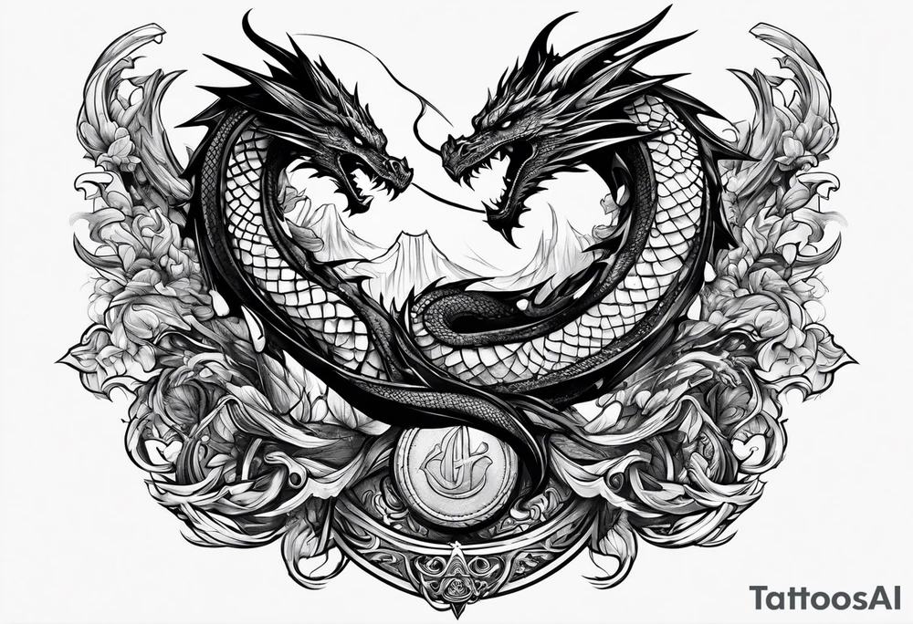 dragon assassin creed logo tattoo idea