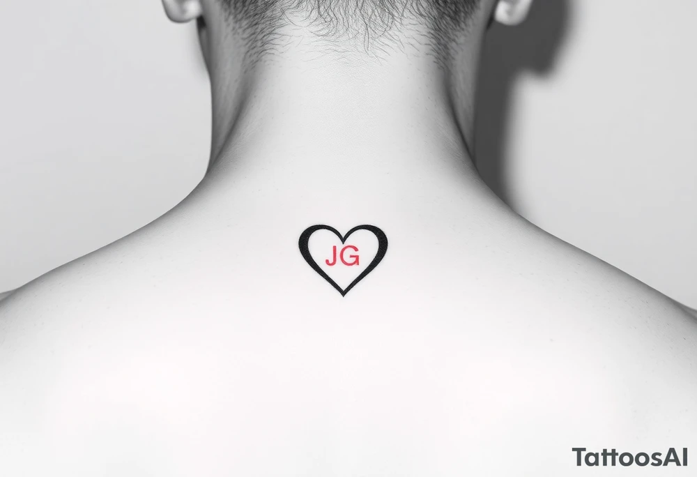intials JG small heart tattoo idea