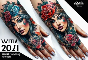 people with hands tattoo idea