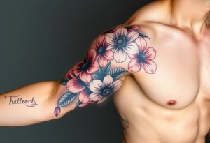 Fore arm tattoo in the neo american traditional style. I want to incorporate a few different flowers: Poppies, Morning Glory, Narcissus tattoo idea
