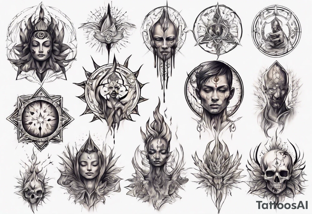 Human having spiritual awakening tattoo idea