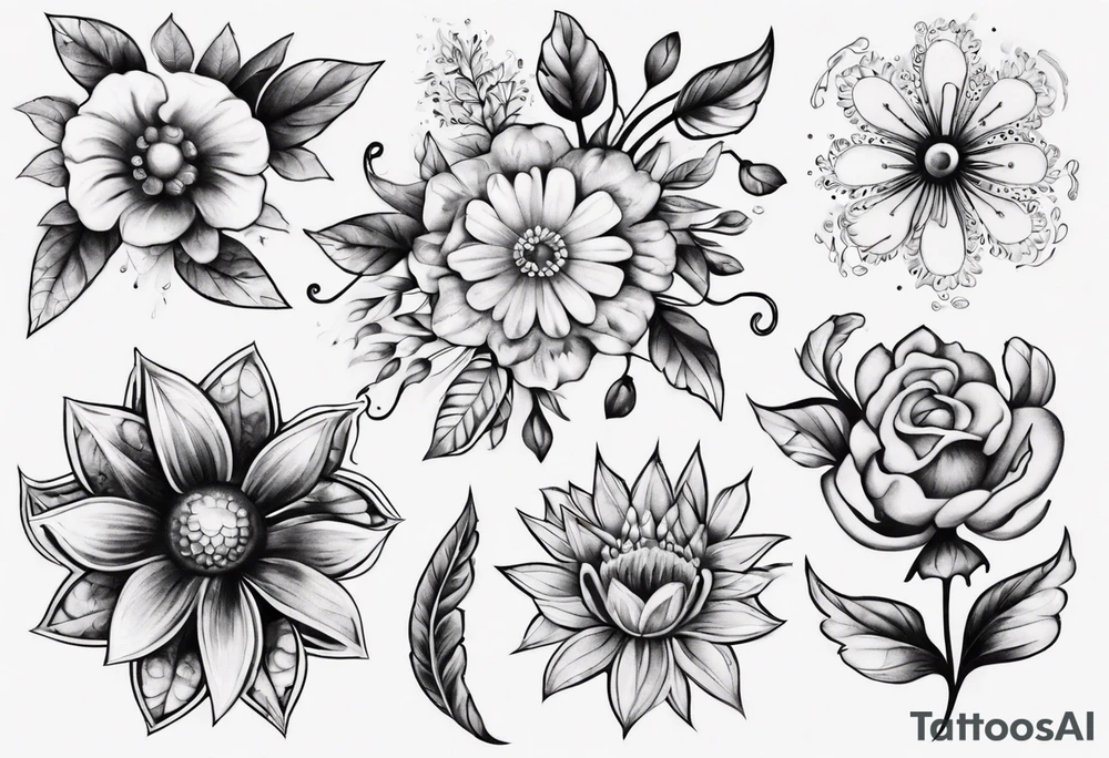 Ukranian Flowers tattoo idea